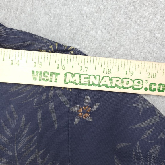 Travis Mathew Polo Golf Shirt Men's‎ M Blue Floral Cotton Polyester Blend - Picture 13 of 13